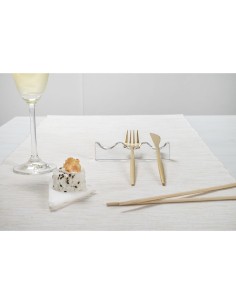 iPLEX Design - Serving Poggia Posate 3 Sedi Trasparente in plexiglass - 12x2,8x0,12 cm 2
