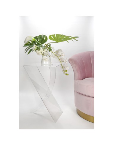 iPLEX Design - Tavolino ""SABER"" - Trasparente - 41x66x30 cm