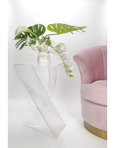iPLEX Design - Tavolino ""SABER"" - Trasparente - 41x66x30 cm
