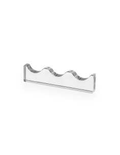 iPLEX Design - Serving Poggia Posate 3 Sedi Trasparente in plexiglass - 12x2,8x0,12 cm