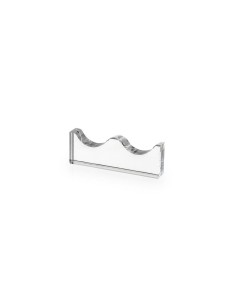 iPLEX Design - Serving Poggia Posate 2 Sedi Trasparente in plexiglass - 8x2,8x0,12 cm