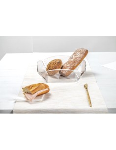 iPLEX Design - Serving Cestino Pane Trasparente in plexiglass - 21,5x10x21,5 cm 2