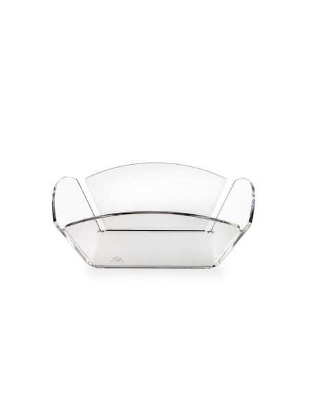 iPLEX Design - Serving Cestino Pane Trasparente in plexiglass - 21,5x10x21,5 cm