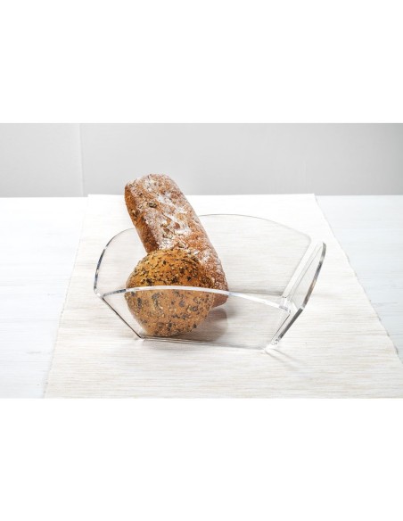 iPLEX Design - Serving Cestino Pane Trasparente in plexiglass - 21,5x10x21,5 cm