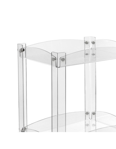 iPLEX Design - Serving Carrello Trasparente in plexiglass - 31,5x74x23,5 cm