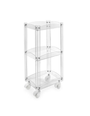 iPLEX Design - Serving Carrello Trasparente in plexiglass - 31,5x74x23,5 cm