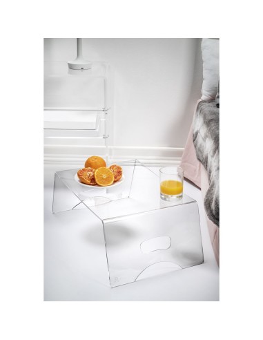 iPLEX Design - Serving Vassoio Letto Trasparente in plexiglass - 50,5x20x33 cm
