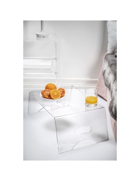 iPLEX Design - Serving Vassoio Letto Trasparente in plexiglass - 50,5x20x33 cm