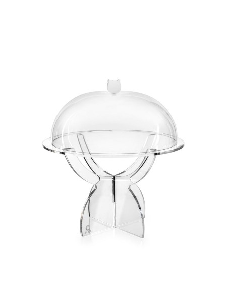 iPLEX Design - Serving Alzata Small Trasparente in plexiglass - 27x29x27 cm