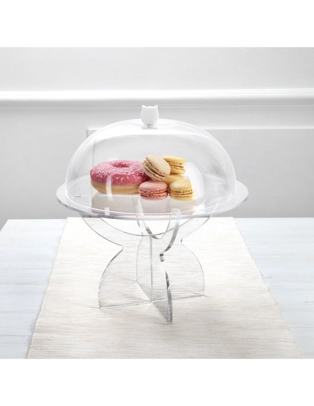 iPLEX Design - Serving Alzata Small Trasparente in plexiglass - 27x29x27 cm