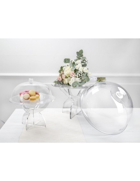 iPLEX Design - Serving Alzata Big Trasparente in plexiglass - 35x41x35 cm