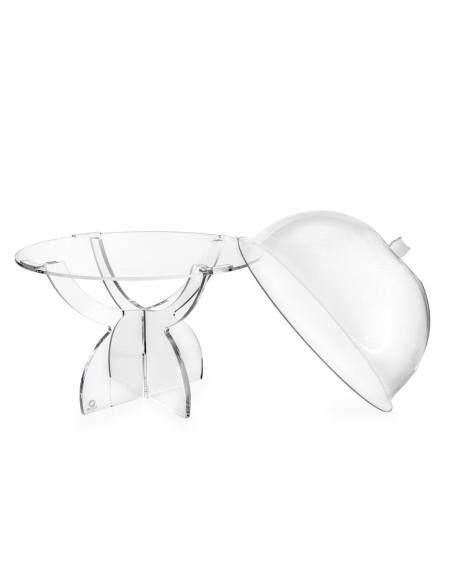 iPLEX Design - Serving Alzata Big Trasparente in plexiglass - 35x41x35 cm