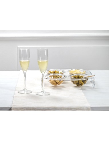 iPLEX Design - Serving Porta Aperitivo Trasparente in plexiglass - 28x6x29,5 cm
