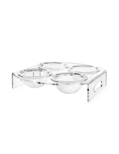 iPLEX Design - Serving Porta Aperitivo Trasparente in plexiglass - 28x6x29,5 cm