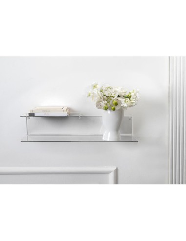 iPLEX Design - Suite Mensola L.600 Trasparente in plexiglass - 60x14x14 cm