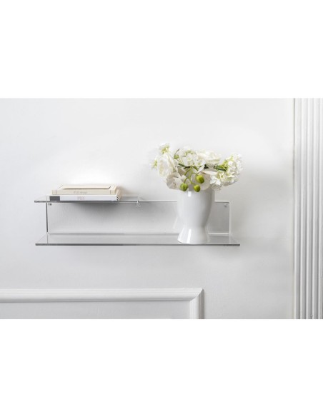 iPLEX Design - Suite Mensola L.600 Trasparente in plexiglass - 60x14x14 cm