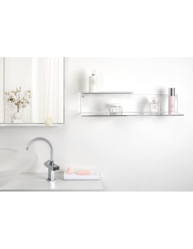 iPLEX Design - Suite Mensola L.600 Trasparente in plexiglass - 60x14x14 cm
