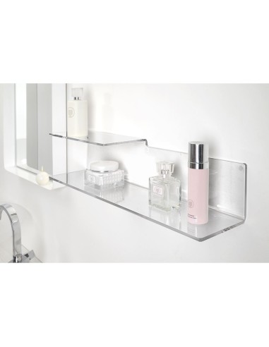 iPLEX Design - Suite Mensola L.600 Trasparente in plexiglass - 60x14x14 cm