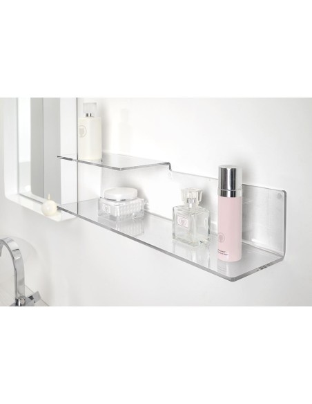 iPLEX Design - Suite Mensola L.600 Trasparente in plexiglass - 60x14x14 cm