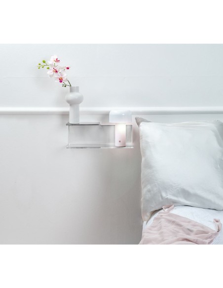 iPLEX Design - Suite Mensola L.370 Trasparente in plexiglass - 37x14x14 cm