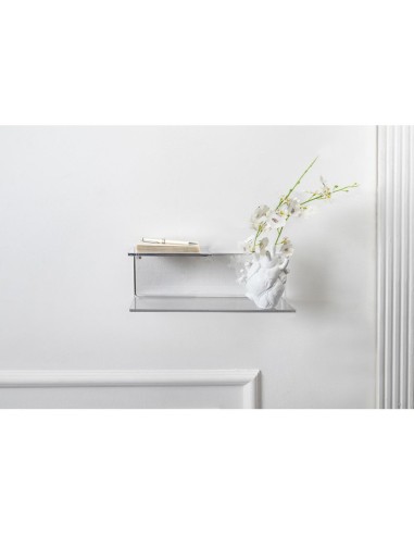iPLEX Design - Suite Mensola L.370 Trasparente in plexiglass - 37x14x14 cm