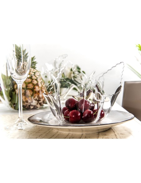 iPLEX Design - ""DRAPPEGGI Vaso Piccolo DAISY"" Trasparente - 21x14x17 cm