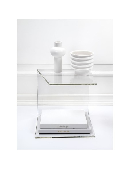 iPLEX Design - Alfred Tavolino Reverse Trasparente in plexiglass - 30x37x37 cm