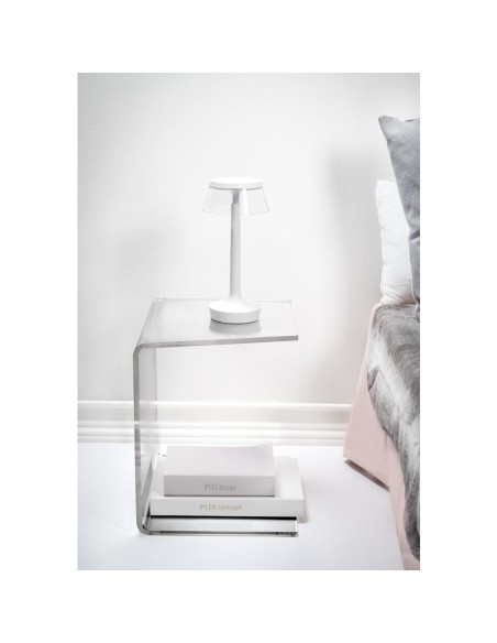 iPLEX Design - Alfred Tavolino Reverse Trasparente in plexiglass - 30x37x37 cm