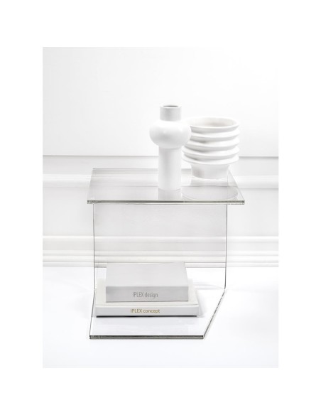 iPLEX Design - Alfred Tavolino Reverse Trasparente in plexiglass - 30x37x37 cm