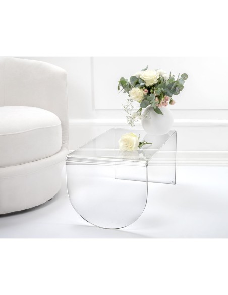 iPLEX Design - Jeffrey Tavolino Trasparente in plexiglass - 30x60x33 cm