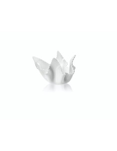 iPLEX Design - ""DRAPPEGGI Vaso SLIM DAISY"" bianco - 21x14x17 cm