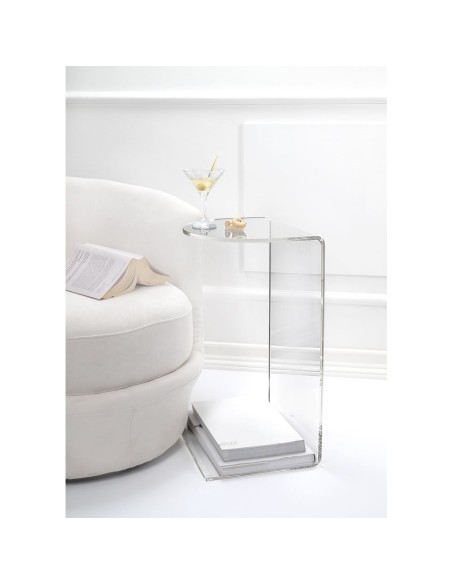 iPLEX Design - Jeffrey Tavolino Trasparente in plexiglass - 30x60x33 cm