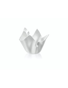 iPLEX Design - ""DRAPPEGGI Vaso SLIM DAISY"" bianco - 22x21x22 cm