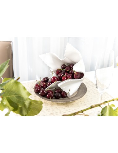 iPLEX Design - ""DRAPPEGGI Vaso SLIM DAISY"" bianco - 22x21x22 cm