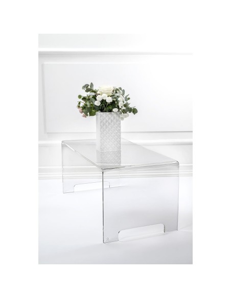 iPLEX Design - Emilio Tavolino Trasparente in plexiglass - 81x36x40 cm