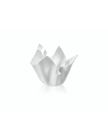 iPLEX Design - ""DRAPPEGGI Vaso SLIM DAISY"" bianco - 22x21x22 cm