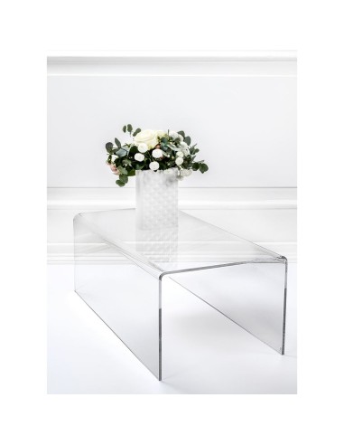 iPLEX Design - Sisto Tavolino Trasparente in plexiglass - 80x32x39 cm