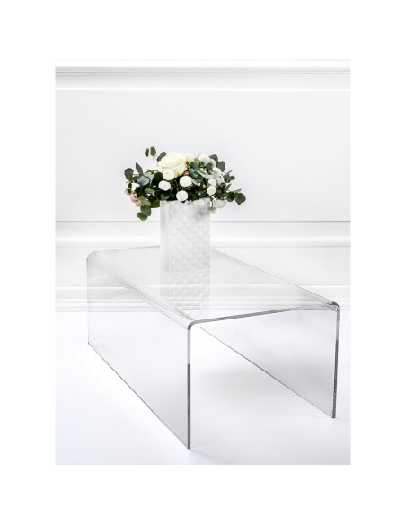 iPLEX Design - Sisto Tavolino Trasparente in plexiglass - 80x32x39 cm