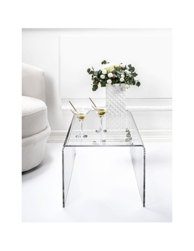 iPLEX Design - Sisto Tavolino Trasparente in plexiglass - 80x32x39 cm