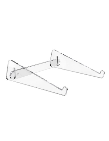 iPLEX Design - System Supporto Laptop in plexiglass - Trasparente - 26x7,5x26 cm