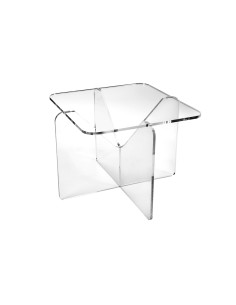 iPLEX Design - Coffee Table ""MADDY"" Tavolino Trasparente - 58x40x58 cm