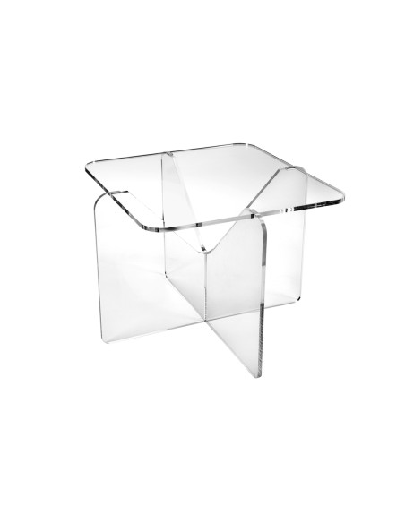 iPLEX Design - Coffee Table ""MADDY"" Tavolino Trasparente - 58x40x58 cm