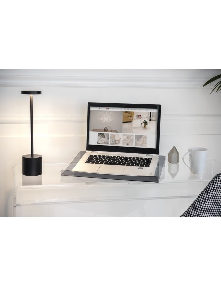 iPLEX Design - Supporto laptop ""HOLY"" fume' - fumè Trasparente - 30x5x40 cm