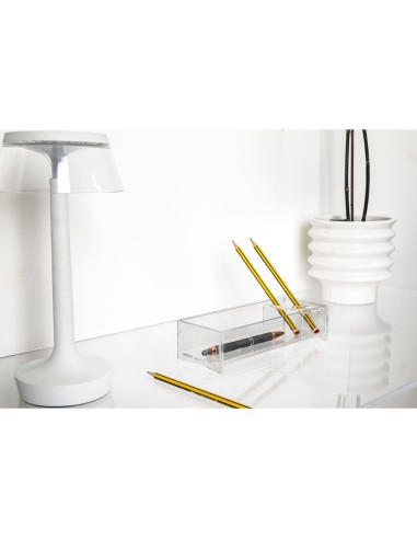 iPLEX Design - System Porta Penne in plexiglass - Trasparente - 20x5x8 cm