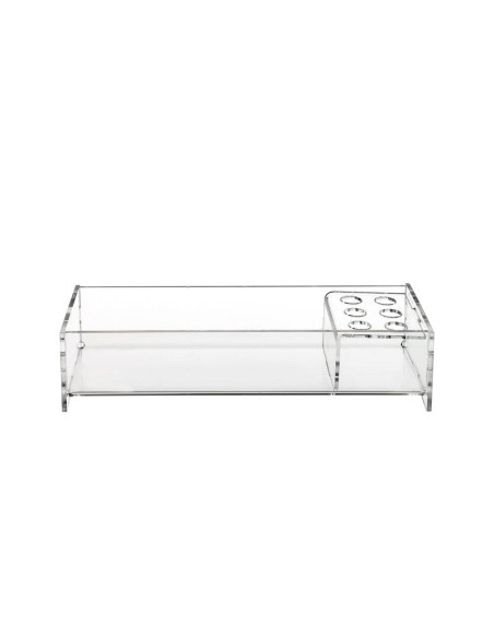 iPLEX Design - System Porta Penne in plexiglass - Trasparente - 20x5x8 cm