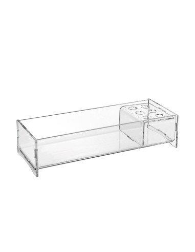 iPLEX Design - System Porta Penne in plexiglass - Trasparente - 20x5x8 cm