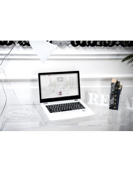 iPLEX Design - Supporto laptop ""HOLY"" Trasparente - 30x5x40 cm