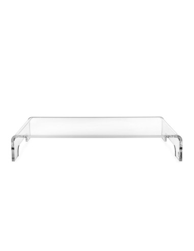iPLEX Design - System Supporto Monitor Trasparente in plexiglass - 49,5x8x25 cm