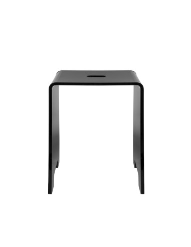 iPLEX Design - Calipso Sgabello Nero in plexiglass - 35,5x45x25 cm