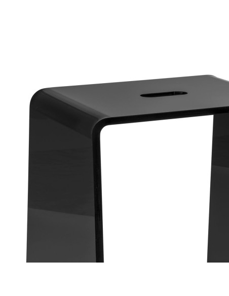 iPLEX Design - Calipso Sgabello Nero in plexiglass - 35,5x45x25 cm